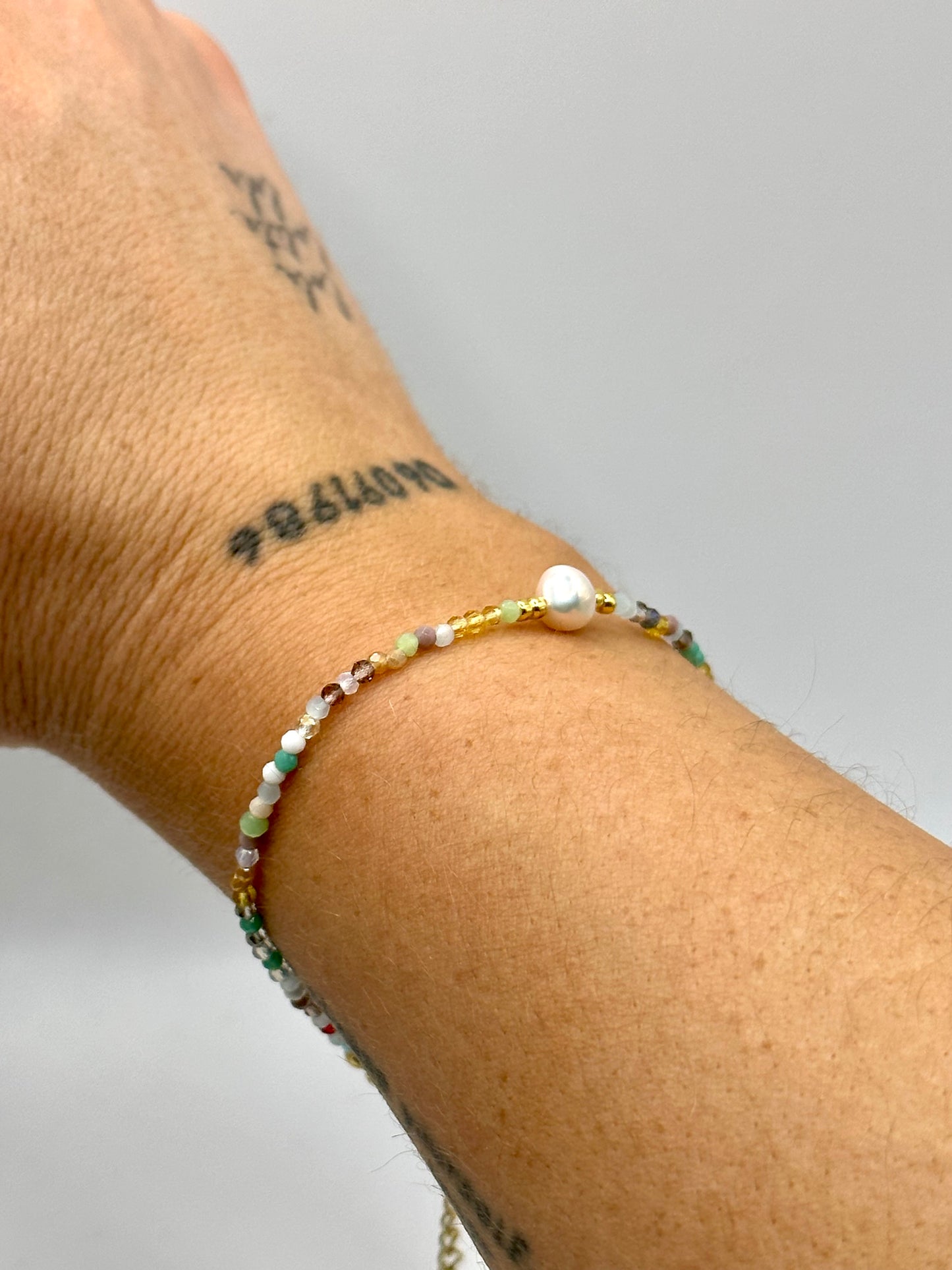 PULSERA PERLA MULTICOLOR
