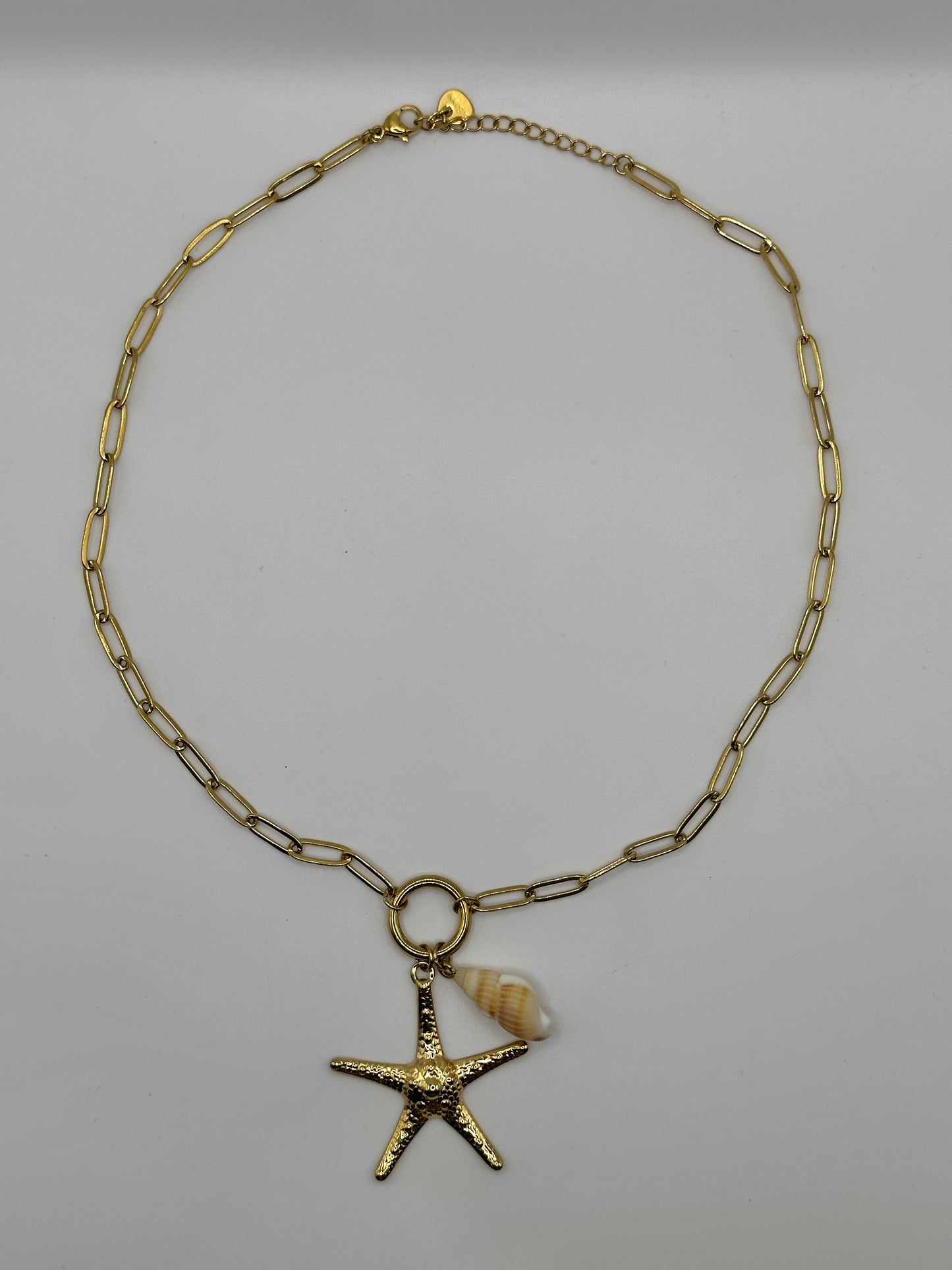 COLLAR ESLABONES ESTRELLA Y CARACOLA