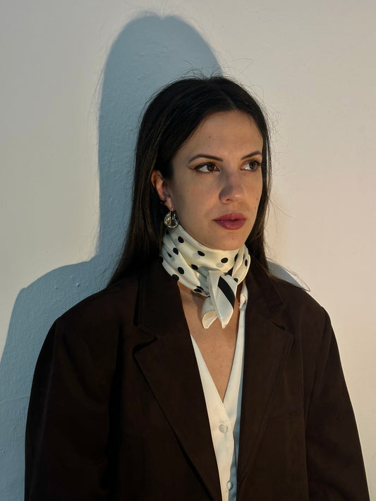 PAÑUELO LUNARES BEIGE