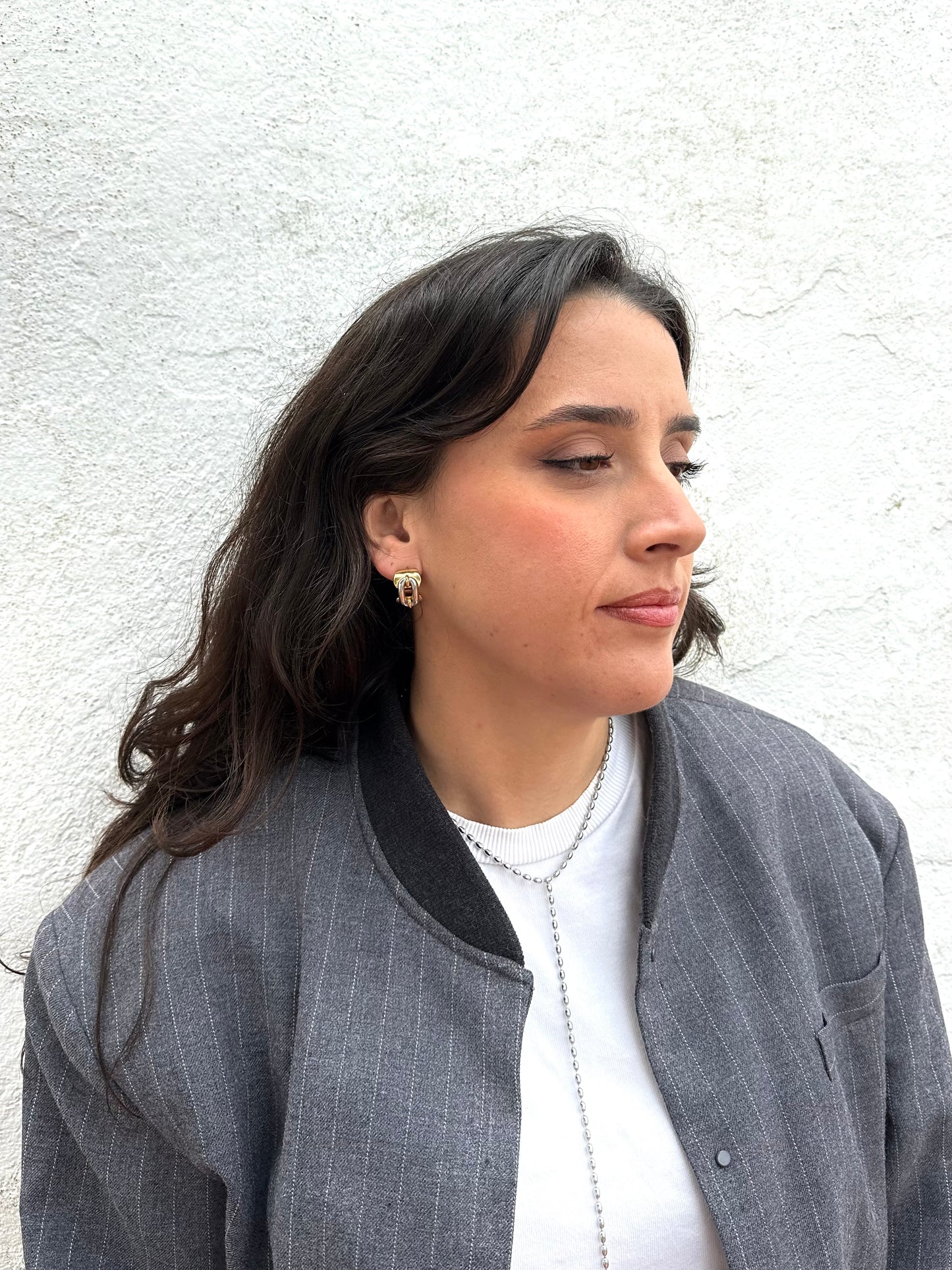 PENDIENTES ESLABÓN COMBINADO