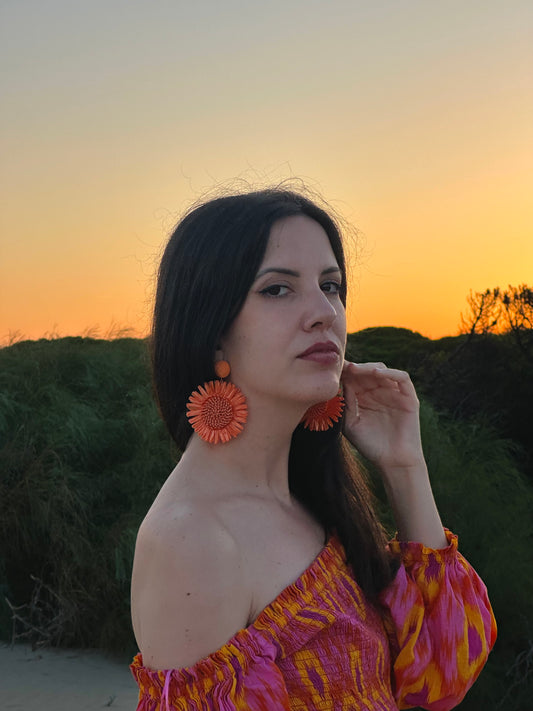 PENDIENTES GIRASOL