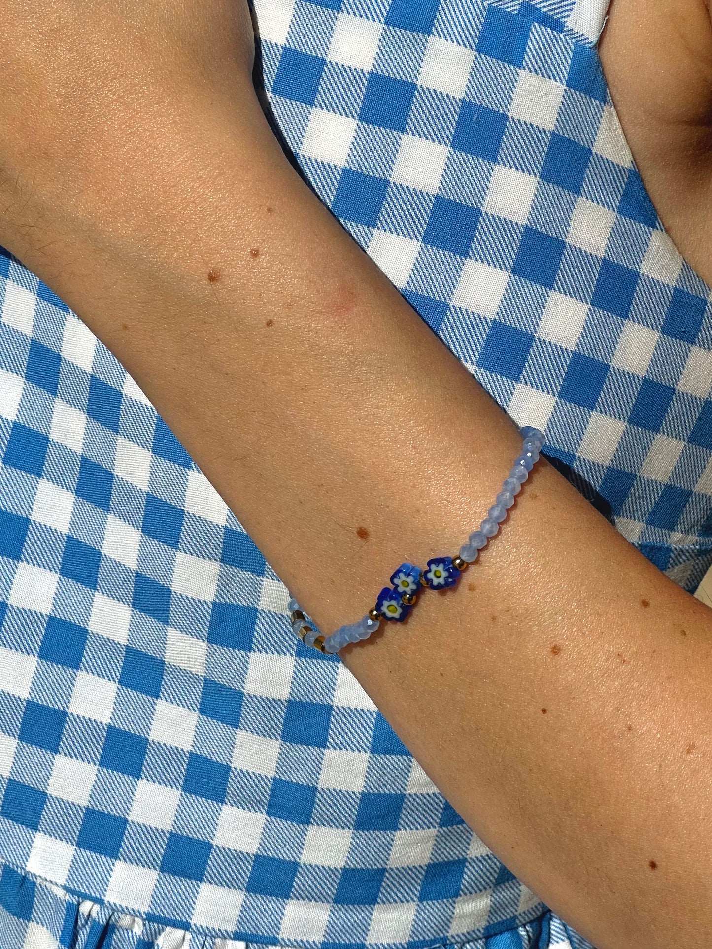 PULSERA BOLAS FLORES