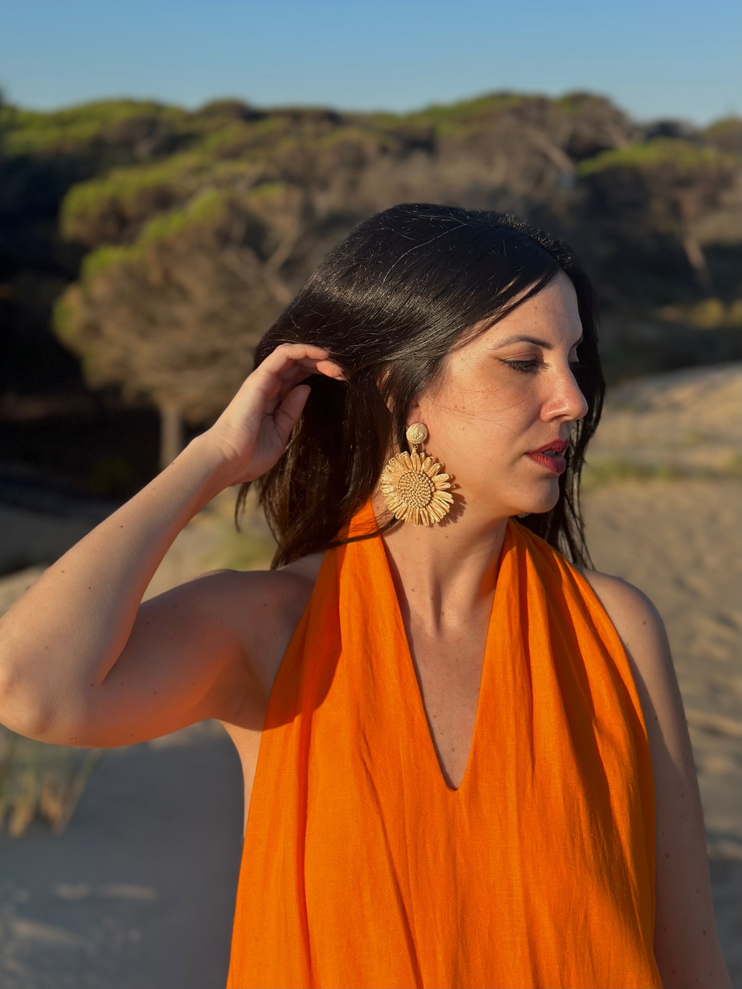 PENDIENTES GIRASOL