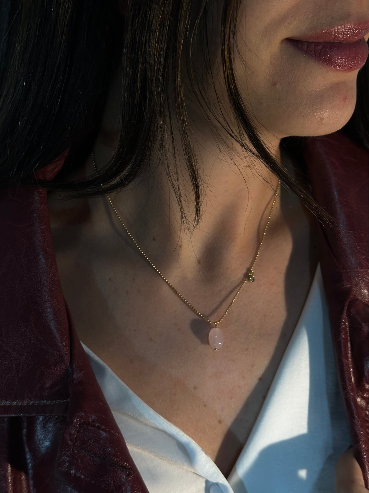 COLLAR PIEDRA CUARZO ROSA