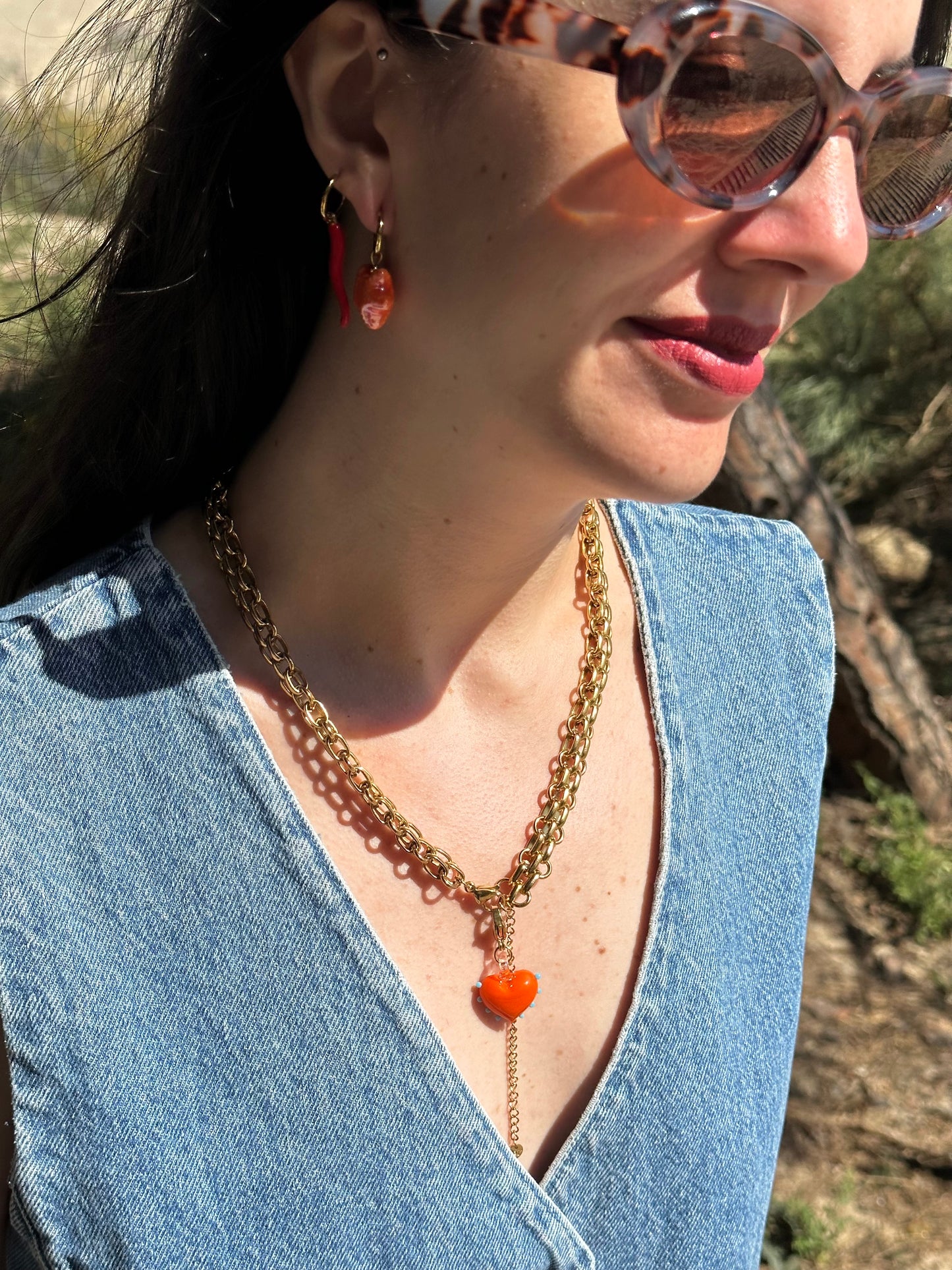 PENDIENTES ESTRELLA DE MAR NARANJA