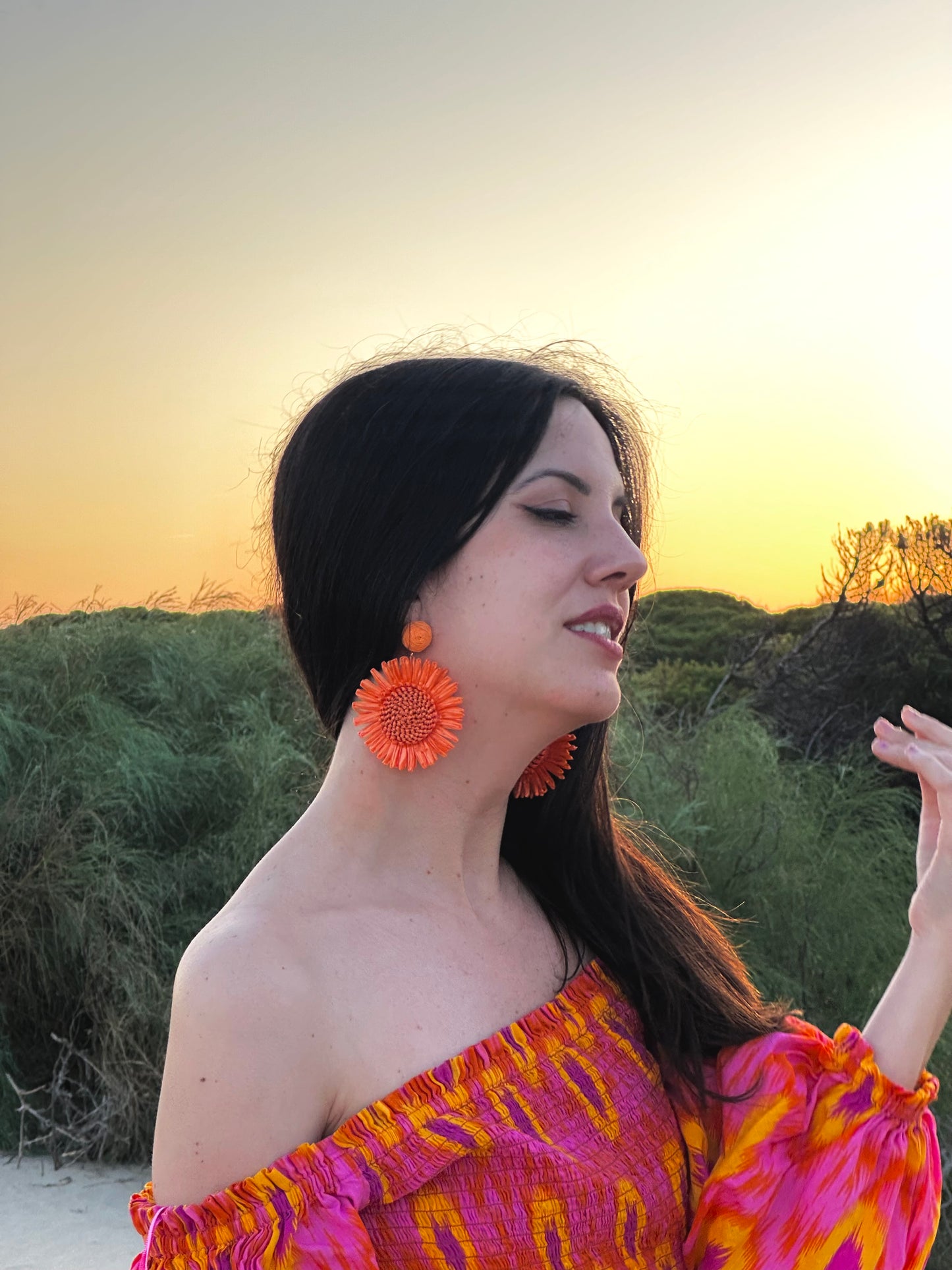 PENDIENTES GIRASOL