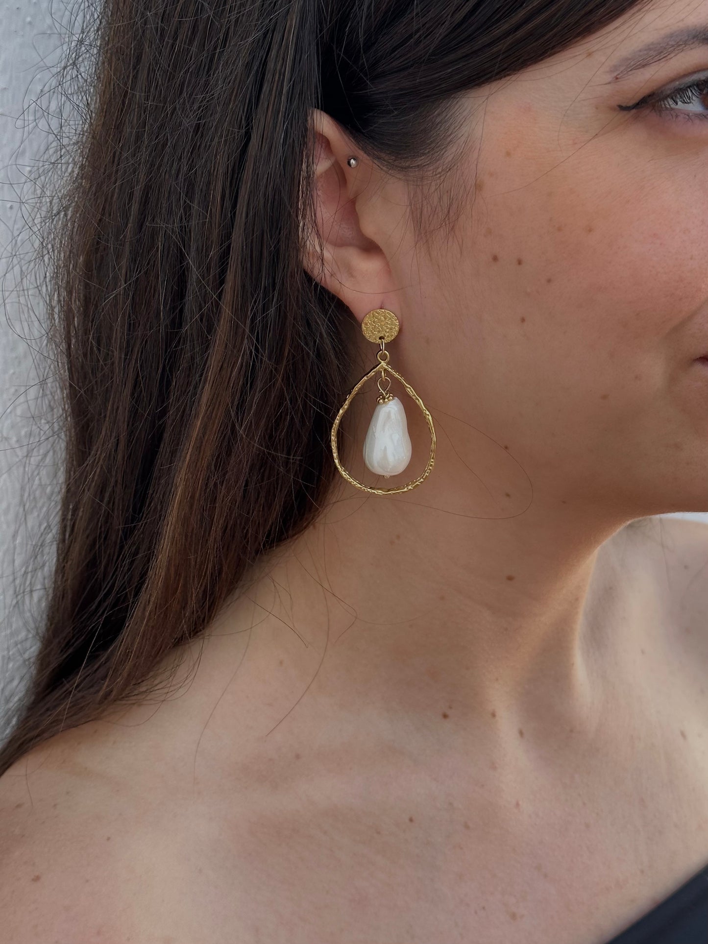 PENDIENTES PERLAS BARROCAS