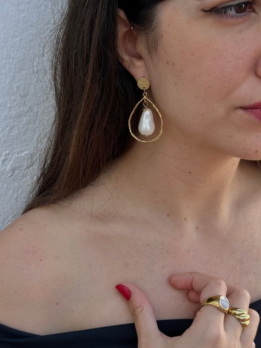 PENDIENTES PERLAS BARROCAS